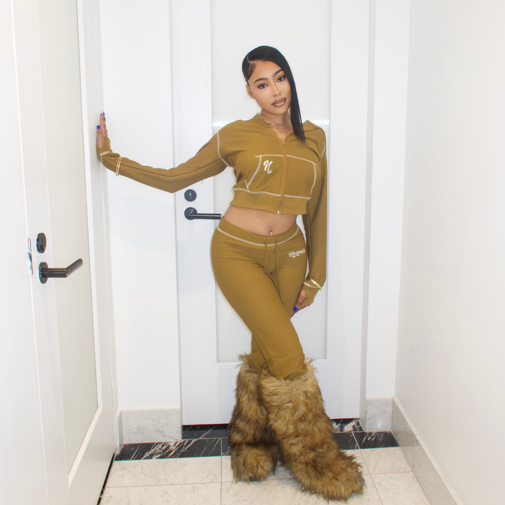 "OLIVE YOU" 2 PIECE WAFFLE SET