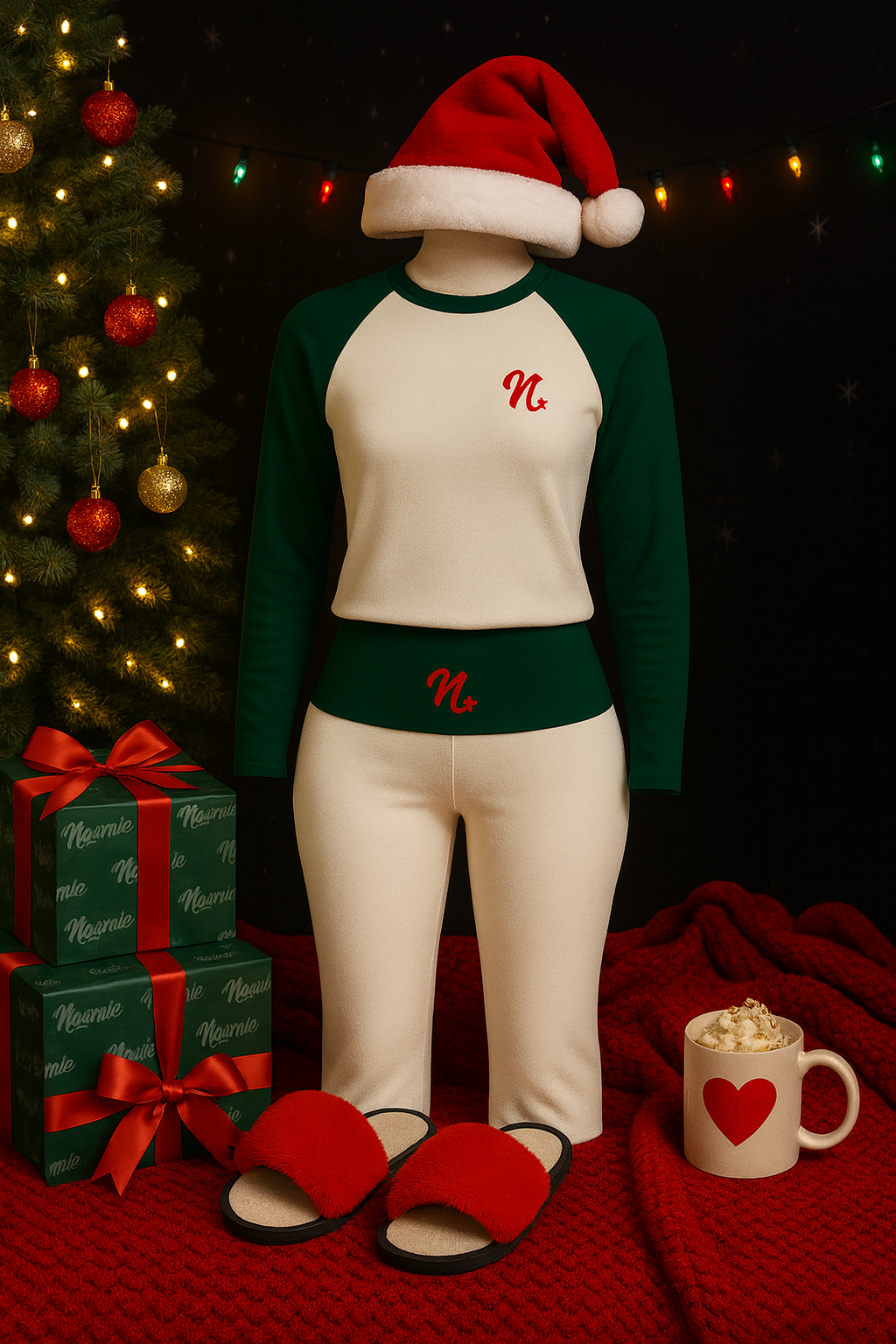 Cream and Pine Winter Essential 3 Piece Set